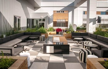 fire pit lounge rooftop deck relax